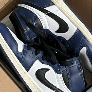 Nike Black and Blue High-Top Sneakers